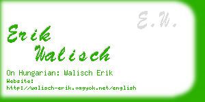 erik walisch business card